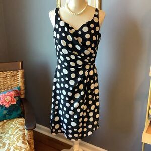 John Roberts Sleeveless Polka Dot Dress‎